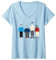 Seinfeld Character Silhouettes T-Shirt mit V-Ausschnitt