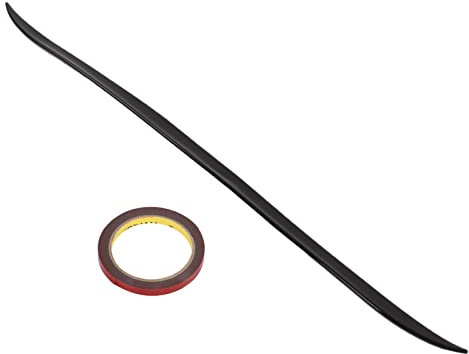 Becquet de Coffre, Becquet de Coffre Arrière de Voiture en Caoutchouc Noir Brillant 120x4cm 47.2x1.6in Universel avec Adhésif Double Face Becquet de Lèvre de Coffre Universel