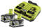 RYOBI RC18240-250 18V ONE+ Dual Port Charger & Battery Kit (2 x 5.0Ah)