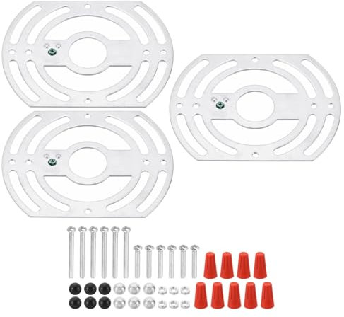 PATIKIL 4 Leuchte Montagewinkel 3 Set Rund Deckenleuchte Platte Stahl Querstange Hardware für Hängeleuchte Kronleuchter
