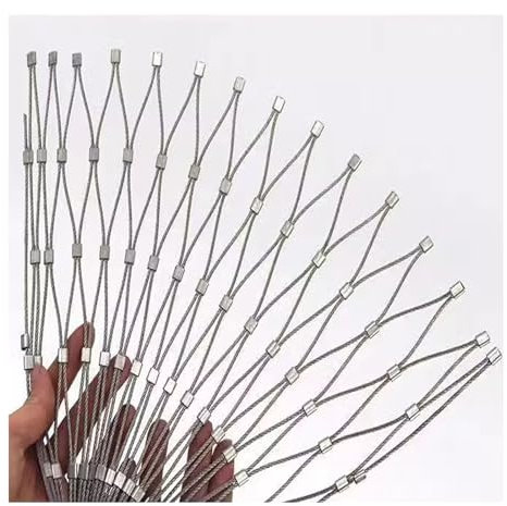 SHUDONGDEN 304 Edelstahl-Seilnetz, Edelstahl-Drahtgeflecht, Flexibles Seilnetz, Balkon, Haustierzaun, Sicherheitsschutznetz, Werkzeuge, Bauzaun for den Außenbereich (Size : H0.7xL10m/H2.29xL32.8ft)