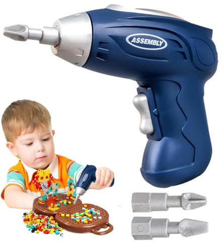 Boîte à Outils de Jeu Magique Montessori, boîte à Outils Montessori avec perceuse, boîte à Outils de Jeu Montessori avec perceuse for Enf Ants âgés de 3 à 12 Ans (Tool Box + Electric Drill)