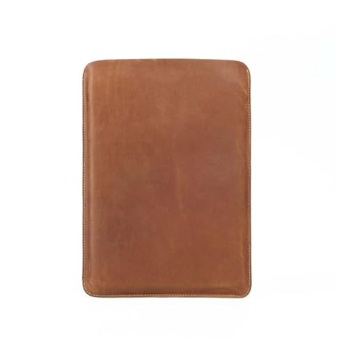 AIGUONIU Leather Laptop Sleeve for MacBook Pro & Air Fits 13, 14 Inch - Vintage Leather Laptop case (Brown V 13inch)