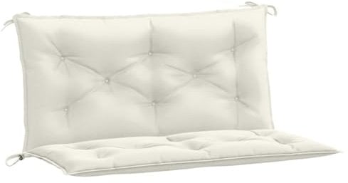 vidaXL Gartenbank-Auflagen 2 STK. Melange Creme 100x50x7 cm Stoff