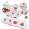 KOMBIUDA Juego de Té en Miniatura Modelo de Juego de Té de Porcelana para Niñas Juego de Té para Fiestas Juguete en Miniatura para Niños Y Niñas