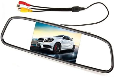 FACSER Wasserdicht Parkkamera 3in1 Video Einparkhilfe Sensor Backup Radar Rückansicht Kamera 4,3 Inch LCD Auto Rückspiegel Monitor Video Parkplatz Digital Rückfahrkamera