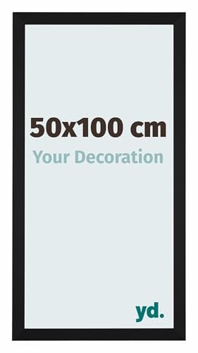 Your Decoration - Cadre 50x100 cm - Noir Mat - Cadres Photo en MDF Avec Verre acrylique - Anti-Reflet - Cadre 50x100 - Catania
