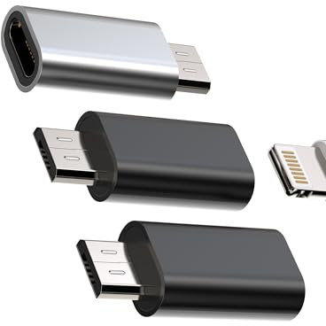 for Apple iPhone female to Micro USB male Charging Adapter(3pack)Lightning power Cable Converter micro-usb Android Accessories Data Transfer Connector compatible for Samsung Galaxy S6 S7 edge+ Active