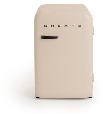 CREATE / RETRO FRIDGE 83.5 BLACK/Frigorífico arena maneta negra / 98W. bajo consumo. 2 estantes. regulador temperatura. botellero. 56x54x84cm