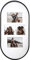 K&L Wall Art Aluminium Bilderrahmen Foto-Collage Metallrahmen Bilder Aluminiumrahmen Wandbild (Schwarz Fotorahmen oval, 25,4 x 50,8 cm)