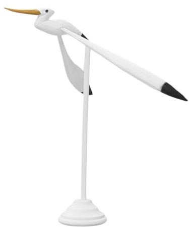 Deko-Figur für Seevögel, Vogelskulptur, weiß, Dekoration zum Thema Nautik, handwerklicher Vogel aus, um Ihre Küstendekoration zu verbessern und gleichzeitig als köstliches Spielzeug zu dienen