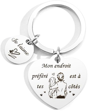 Yritioa Cadeau Couple,Cadeau Pour Un Couple,Cadeau Couple Noel,Cadeau Saint Valentin Pour Femme,Porte Clef Couple,Cadeau Saint Valentin,Cadeau Saint Valentin Femme,Cadeau Saint Valentin Pour Homme