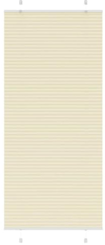 vidaXL Plissee Creme 90x200 cm Stoffbreite 89,4 cm Polyester, Faltrollo, Klemmfix, Plisseerollo, Jalousie, Rollo, Plisseerollo für Fenster