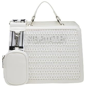 Steve Madden Bevelyn-s Structured Satchel, Weiss/opulenter Garten, Einheitsgröße