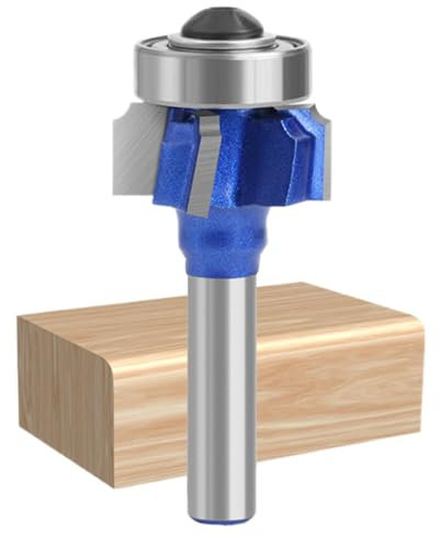 Fresa de cantos, fresa redondeada de esquina, guía de rodamiento para fresas redondeadas de bordes, 4 dientes, punta de metal duro para bordes redondos