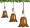 Traditionelle Weihnachtsglocken, große rustikale hängende Glocken mit Juteseil, antikes goldfarbenes Metall, Weihnachtsglocken für Bäume, Kränze, Türen, Kamine, Hochzeiten und Heimdekorationen, 3