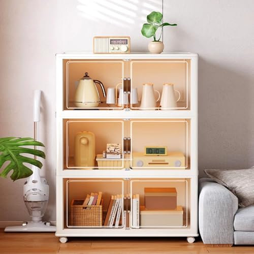 Eckschrank Curio mit Acryltüren für Sammlerstücke im Esszimmer oder Wohnzimmer