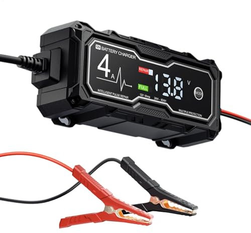 Mainteneur automatique de chargeur de batterie, réparation de chargeur de batterie de voiture | Trickle intelligent automatique avec affichage LED - Chargeur de maintien de batterie de voiture, charge