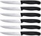 Ruffulon Coltello da Cucina Professionale,Set di 6, Coltelli da Bistecca,Coltello da Bistecca in Acciaio Inox di Alta Qualità,Utensili da Cucina Neri,Coltelli da Tavola Resistenti