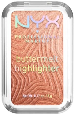 NYX Professional Makeup Highlighter für das Gesicht, Butterweiche Textur, Mit pflegender Sheabutter, Mangobutter und Mandelbutter, Vegan, Buttermelt Highlighter, Farbe: Butta In Bronze