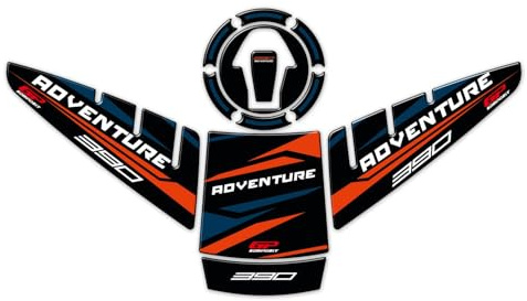GP Kompozit Tankpad-Set schwarz-blau kompatibel für KTM 390 Adventure 2020-2024