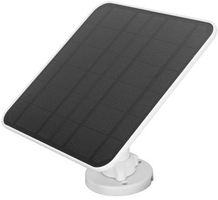 Video Doorbell Solar Panel, Camera Solar Panel Charger 12W 360 Degree Adjustable Bracket ‑5°F to 120°F ABS Monocrystalline Silicon for Roof for Garden (CSP5W-O-B) (CSP5W-O-W)