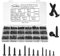 FandWay 1200Pcs Self Tapping Screws Black,M2 M2.6 M3 Small Wood Screws Kit,Round Head Self Drilling Screw,Pan Head Sheet Metal Screw Phillips Drive for DIY Woodwork Repairs.