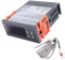 Pqahffowr ContrôLeur de TempéRature NuméRique -99-400 DegréS PT100 M8 Sonde Thermocouple Capteur Thermostat IntéGré 220 V Interrupteur
