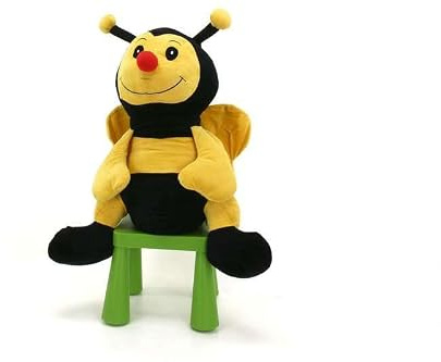 4Bee Riesige Plüschbiene 70 cm | XXL Kuscheltier Biene, weiches Jumbo Stofftier | Großes Maskottchen, Geschenk für Kinder & Erwachsene