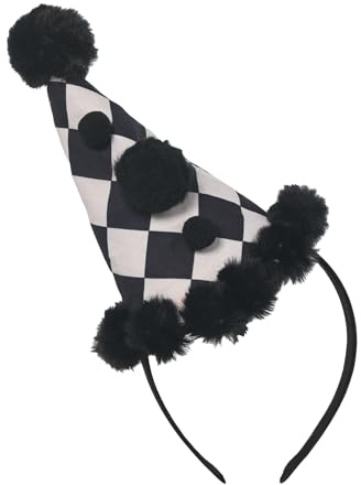 UniqKaliber Clown-Stirnband für Damen, Narrenhut, Hofnarrenkostüm, Zubehör für Halloween, Cosplay-Party