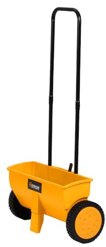 Hoteche 12L Streuwagen, 450MM Arbeitsbreite, Orange-Schwarz, Farbbox