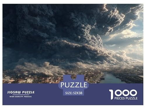 Sturm-Puzzle, 1000 Teile, Herausforderungs-Puzzle für Erwachsene und Heimdekoration, 52 x 38 cm, 1000 Teile