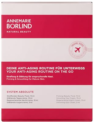 ANNEMARIE BÖRLIND SYSTEM ABSOLUTE Reiseset, 4 Reisegrößen Anti-Aging | Gesichtspflege Routine Für Unterwegs, Aktiviert die Kollagenproduktion, Anti-Aging Pflege, Reisegrößen Set, Gegen Falten