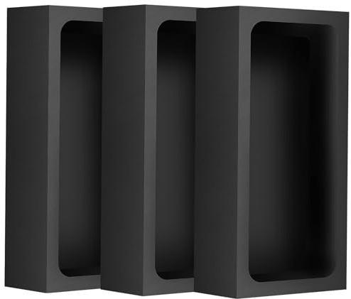YARNOW 3 Stück Graphittiegel aus Graphit 1 kg für Präzises Metallgießen und Nachhaltige Wartung in Schwarz für Metallschmelzöfen