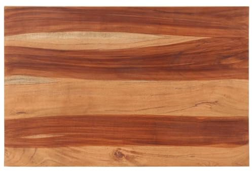 kithwjll Tischplatte Massivholz Akazie 15-16 mm 60x90 cm honigbraun poliert wetterfest robust für Esszimmer Garten Bistrotisch und Schreibtischplatte
