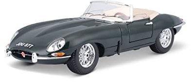Bburago 1812046 Gold Jaguar E Cabriolet (1961) - Modellino in scala 1:18