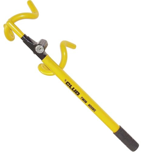 Winner International The Club 3000 Twin Hooks Steering Wheel Lock, Yellow