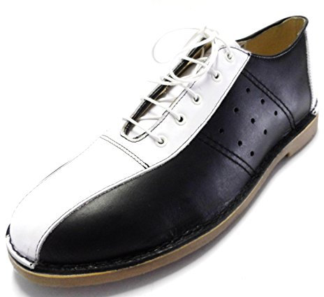 Ikon Men`s Marriot Bowling Shoe (9, Black/White)