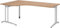 bümö Eckschreibtisch groß, B-Serie 200x120 cm, Tischplatte aus Holz in Nussbaum, Gestell aus Metall - Schreibtisch L Form, großer Tisch für's Büro, Computertisch, Bürotisch