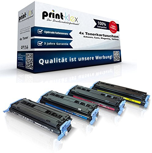 4X Print-Klex Tonerkartuschen kompatibel mit HP Color Laserjet 2605DN Color Laserjet 2600Series Color Laserjet 2600N Q 6000 Q 6001 Q 6002 Q 6003 - Color Plus Serie