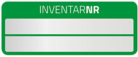 AVERY Zweckform 6912 Polyester Inventaretiketten (stark selbstklebend, strapazierbar, Kleinformat, 50x20 mm, 50 Aufkleber auf 10 Blatt) silber/grün
