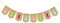 LUOEM Ostern Bunting Banner Girlande Bunny Sackleinen Hessischen Fahnen für Ostern Party Deko