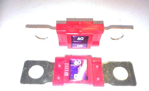 2x Flachstecksicherung Mega-Sicherung 80A / 32V / rot