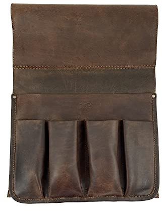 Hide & Drink, langlebiges Leder mit Fernbedienung und Zeitschriftenhalter, Couch-Organizer/Sofa-Armlehnen/Couch-Utensilien, handgefertigt, inklusive 101 Jahre , Bourbon Brown