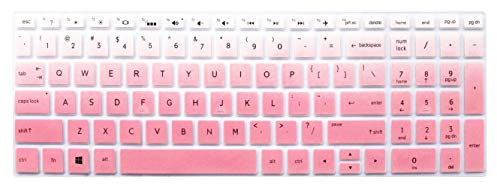 Keyboard Cover for HP Laptop 15.6 inch Spectre x360 15-CH011DX, 2018 Flagship HP 15-ay191ms, HP Envy X360 2-in-1 15M, HP 15-CB 15-CC 15-CD 15-BW 15-BS, 17.3 HP Envy 17M 17-BS 17-BW Series -Ombre Pink