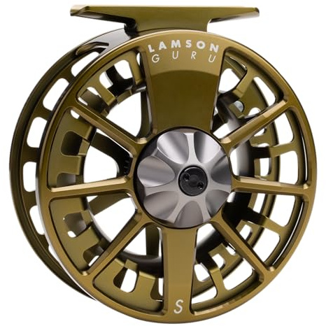 LAMSON | Guru S-Series -7+ Fly Fishing Reel | All-Water | Large Arbor, Fully CNC Machined/Anodized, Lightweight Durability | OG | 6wt 7wt 8wt Size