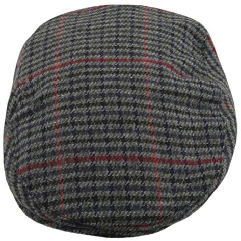 Socks Uwear Unisex Tweed Country Style Flat Cap Hat, Grau Blau Rot, L/XL