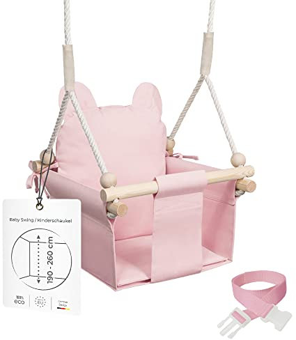 MAMOI® Altalena neonato per bambini, Altalene di legno da interno, Dondolo a porta da casa, Altalena design scandinavo a partire, Baby swing