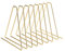 N A Zeitschriftenhalter, Magazinhalter, Metall CD Ständer Desktop Bücherregal Multifunktionsdreieck File Organizer Decor Home Office, Gold