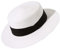 Lanzom Sun Hats for Women Wide Brim Straw Boater Hat Foldable Packable Beach Hat for Summer Fit Size 6 8/7-7 1/4, White, M/L